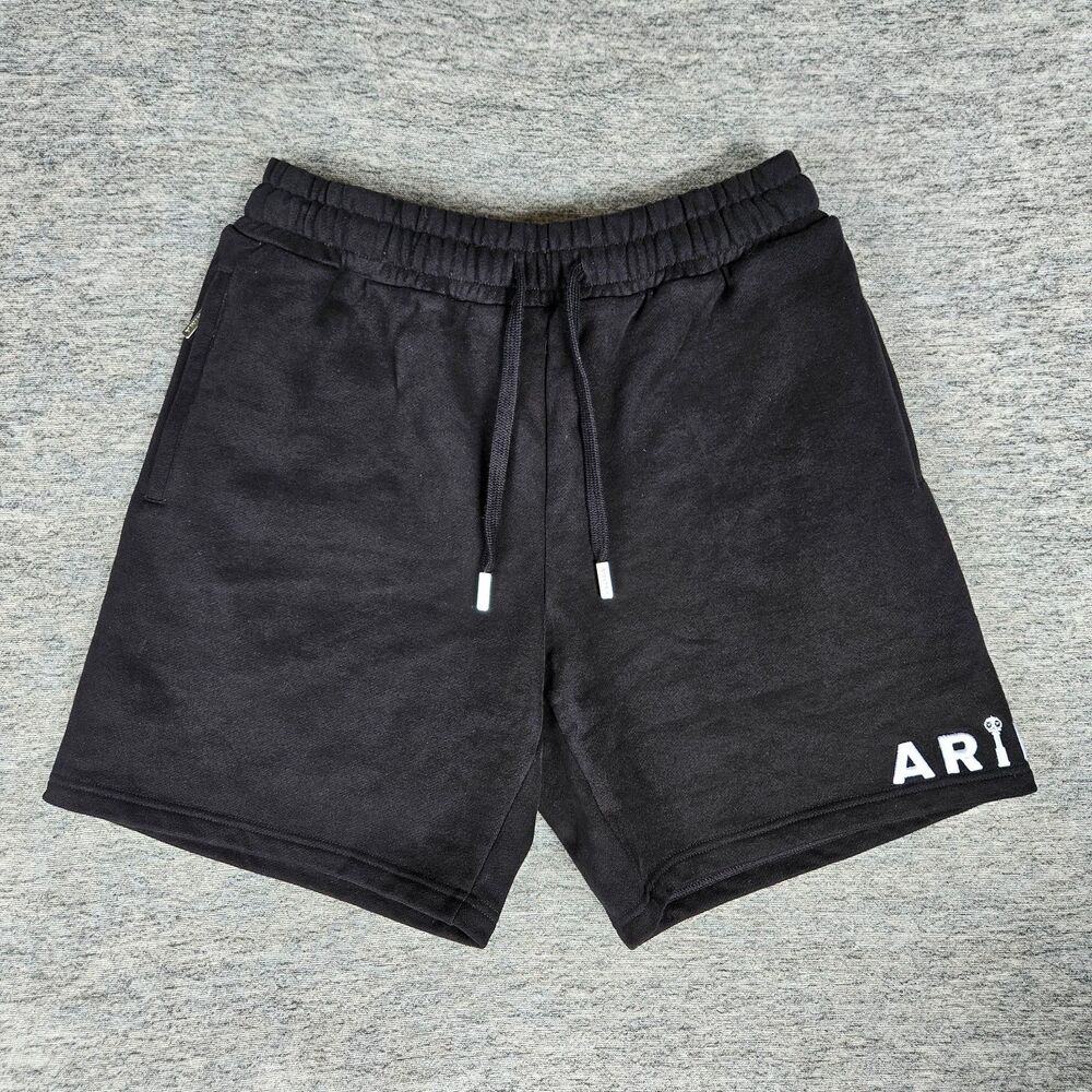 Arima Dial Legacy Logo Shorts Black Side Zip Pocket Streetwear Men's Size Small